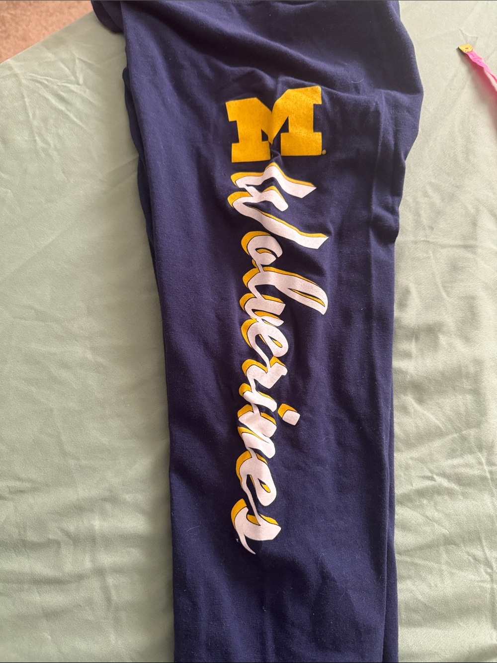 University of Michigan Navy Blue 'Wolverines' woman’s Yoga Pants